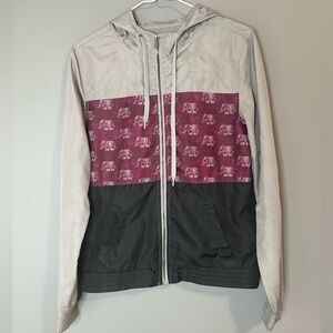 Empyre size M, grey windbreaker jacket with matron India elephant pattern